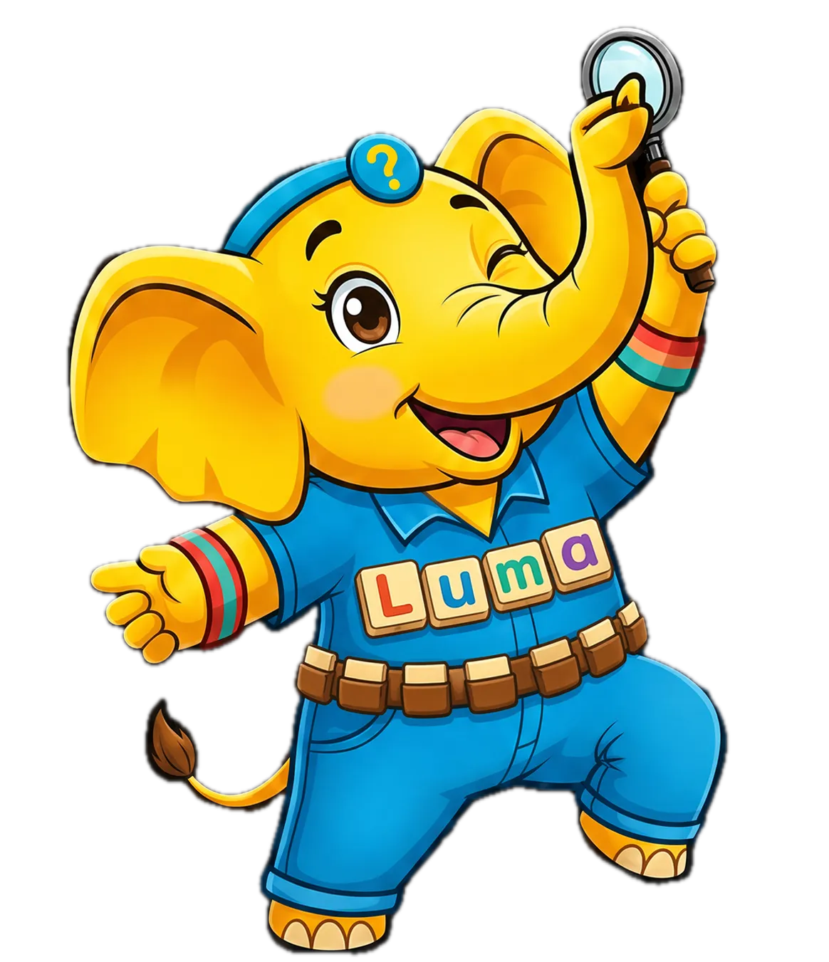 Luma the friendly mascot waving