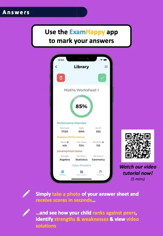 11+ NVR Worksheet Exam Happy App Info